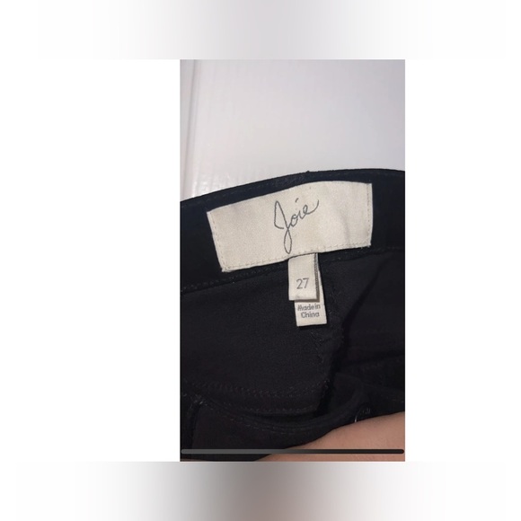Joie Jeans Black Suede Leather Skinny Pants Size 27 - Picture 12 of 16
